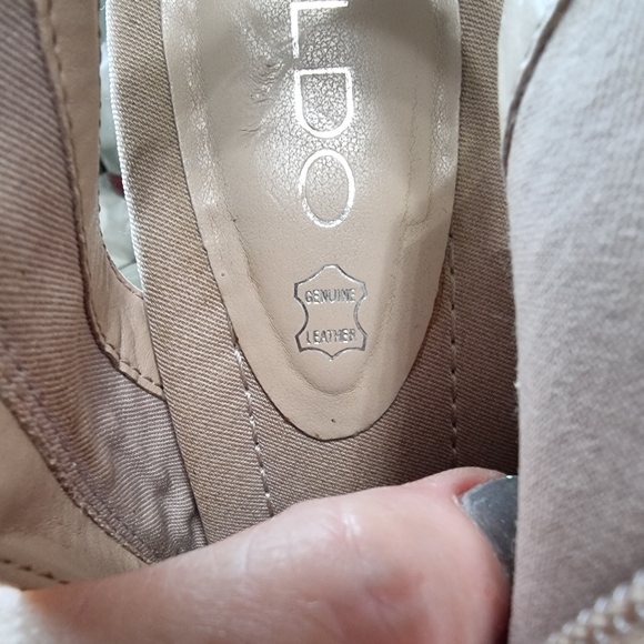 Aldo Genuine Leather Open Toe Block Heel Booties - Picture 8 of 11